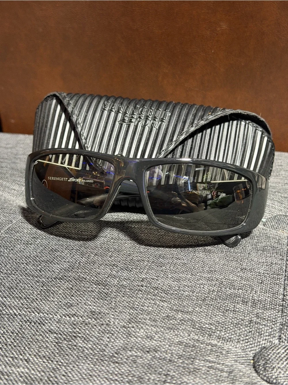 Serengeti Men’s Black Sunglasses with Black Case